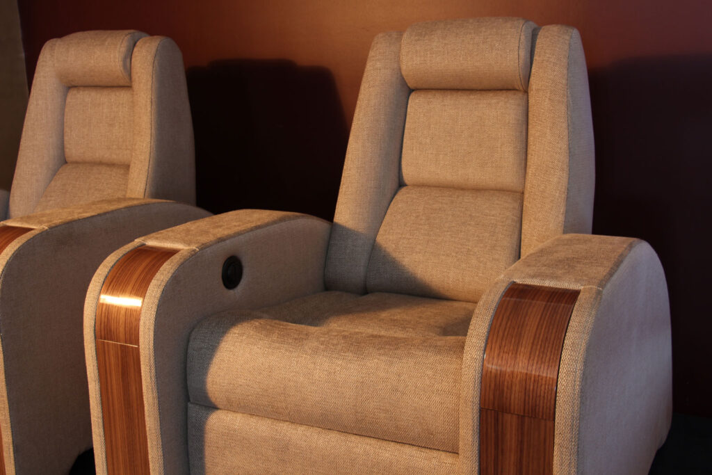 Elite Home Theater Seating - high gloss black walnut